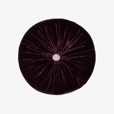 Wolf & Badger Pink / Purple Velvet Cushion - Plum - Large The Annam House