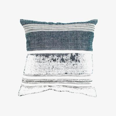 Wolf & Badger Blue / White Aden Throw Pillow Navy With Natural One Size Acacia Creations