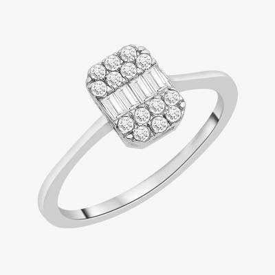 Wolf & Badger Women's White / Yellow / Orange Diamond Cushion Ring In Gold | Miki & Jane