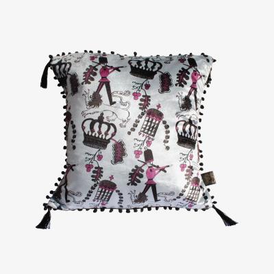 Wolf & Badger Grey Being British Contemporary Cushion Laura B Interiors