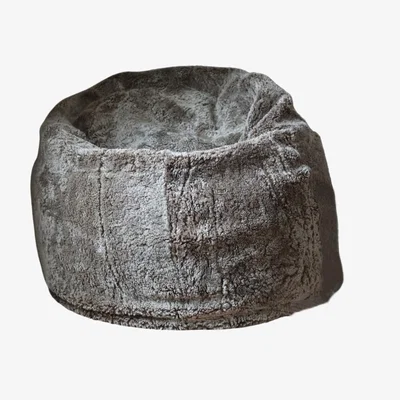 Wolf & Badger Brown Sheepskin Beanbag Large Swedish Taupe Owen Barry