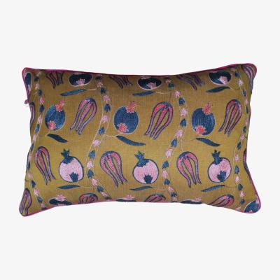 Wolf & Badger Soft Lime Green Suzani Cushion Punica