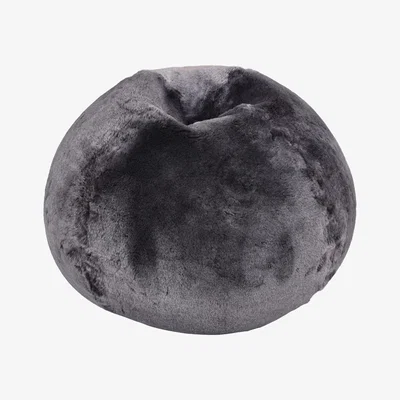 Wolf & Badger Black Sheepskin Beanbag Small Uk Graphito Owen Barry