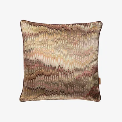 Wolf & Badger Neutrals / Brown Maize Plumes Velvet Cushion Susi Bellamy