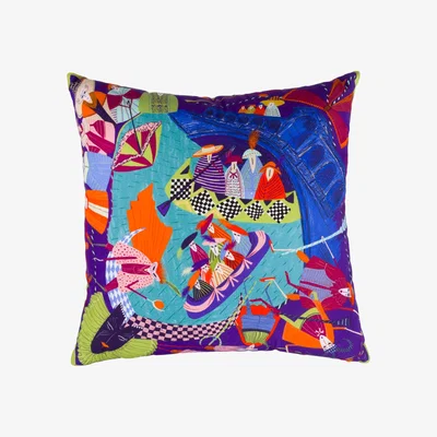 Wolf & Badger Venice Carnival Italy Cotton Cushion Set One Size Un Poco