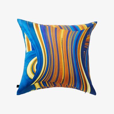 Wolf & Badger London Blue Square Cushion Yen Ting Cho