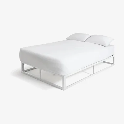 Habitat Habitat Platform Small Double Metal Bed Frame - White