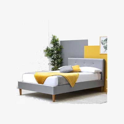 The Range Wootton Scandi Style Upholstered Grey Bed - Grey / Small Double