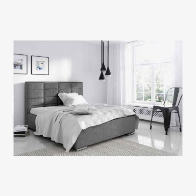 The Range Angela Upholstered Plush Velvet Bed Frame - Grey / Small Double