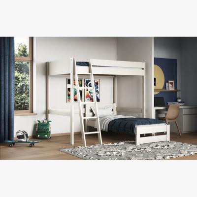 The Range Tera Small Double High Sleeper With L Shaped Single Bed White  - White