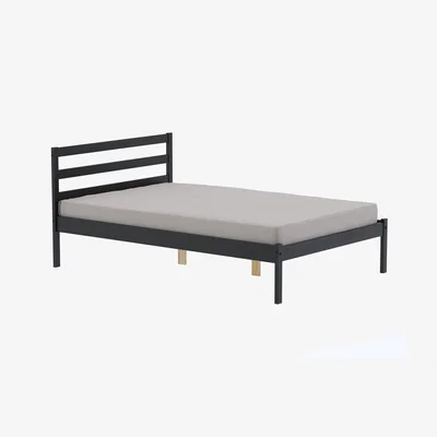The Range Luka Small Double Bed - Black