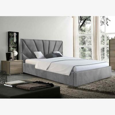 The Range Hannah Upholstered Plush Velvet Bed Frame - Grey / 272kg / Small Double