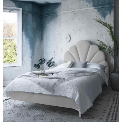 The Range Jacob Upholstered Plush Velvet Bed Frame - Grey / Small Double