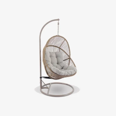 Barker and Stonehouse Valbrona Hanging Chair, Rattan, Neutral | Barker & Stonehouse