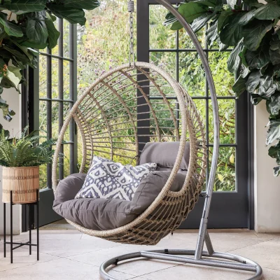 Barker and Stonehouse Castello Hanging Chair, Grey | Barker & Stonehouse