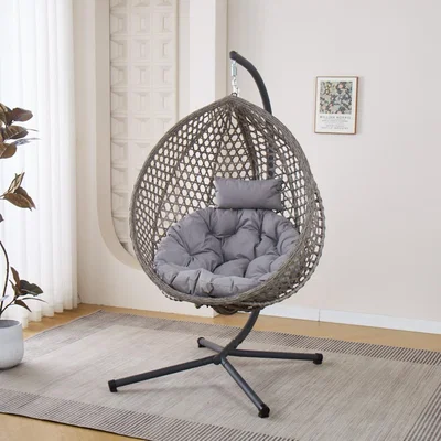 The Range Bradshaw Swing Egg Pod Chair - Light Grey