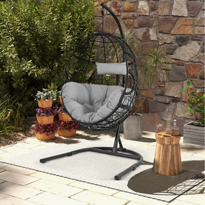 The Range Outdoor Hanging Basket Chair - Grey