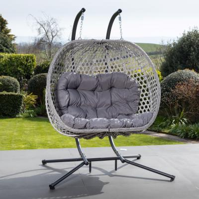 The Range Beauchamp Swinging Double Garden Seat - Dark Grey