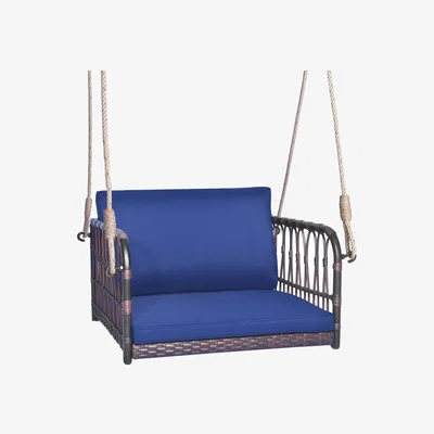 The Range Outdoor Single Person Hanging Seat Patio Porch Swing Chair - Blue