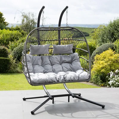 The Range Haversham Swinging Double Garden Seat - Light Grey - Light Grey