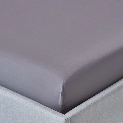 The Range 200 Thread Count Egyptian Cotton Fitted Sheet - Dark Grey / Small Double