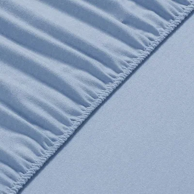 The Range Flannel Fleece Fitted Bed Sheet Queen - Sky Blue