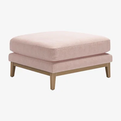 Sofa.com Costello Large Rectangular Footstool in Pavilion Pink Brushstroke - sofa.com