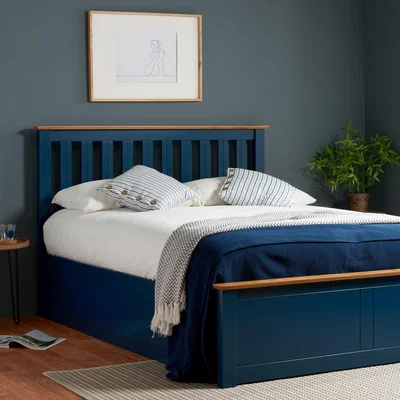 Dunelm Winslow Ottoman Bed Frame Blue
