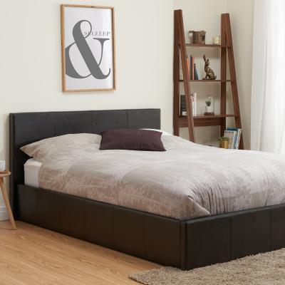Dunelm Berlin Faux Leather Ottoman Bed Frame Dark Brown