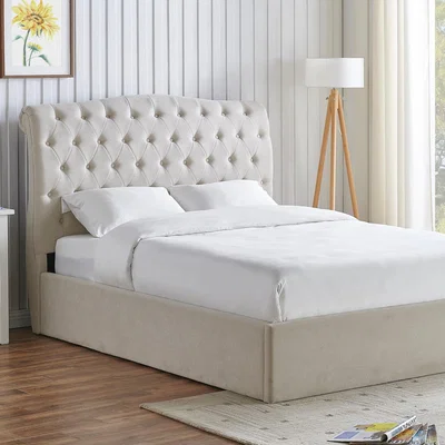 Dunelm Rosa Storage Bed Natural Natural