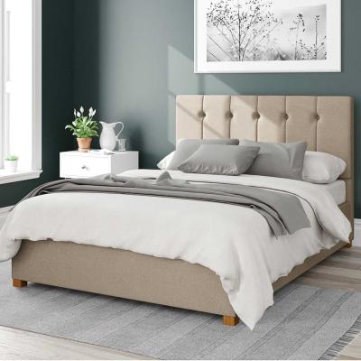 Dunelm Hepburn Eire Linen Ottoman Bed Frame Natural