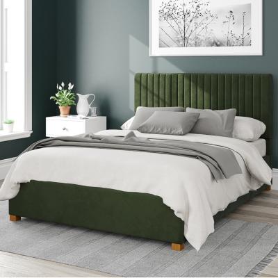 Dunelm Grant Plush Velvet Ottoman Bed Forest (Green)