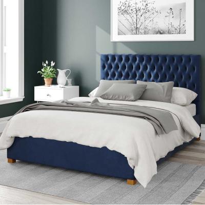 Dunelm Monroe Plush Velvet Ottoman Bed Frame Navy