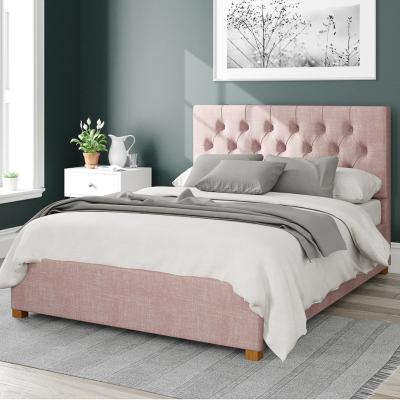 Dunelm Olivier Pure Pastel Cotton Ottoman Bed Pink