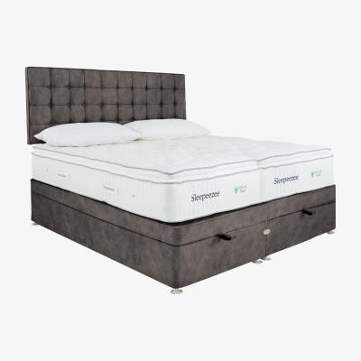 Furniture Village Sleepeezee - Natural Touch 2000 Pillowtop Zip and Link End Ottoman Divan Set - Brown