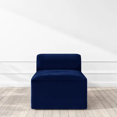 Furniture123 Hendrix Navy Velvet Middle Section