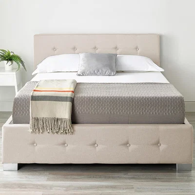 La Redoute Classic End Lift Linen Ottoman Storage Bed
