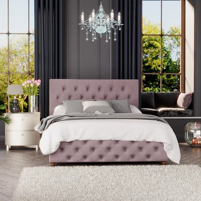 La Redoute Luna Velvet Ottoman Storage Bed