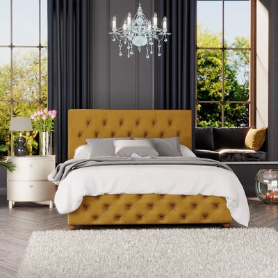 La Redoute Luna Velvet Ottoman Storage Bed