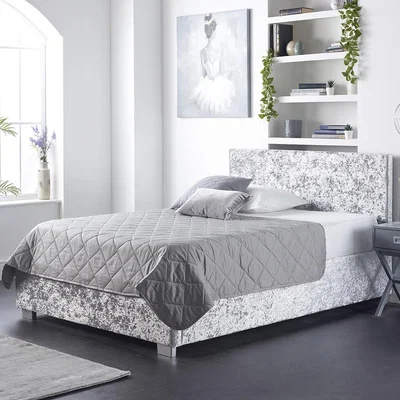 La Redoute Classic Side Lift Linen or Crushed Velvet Ottoman Storage Bed