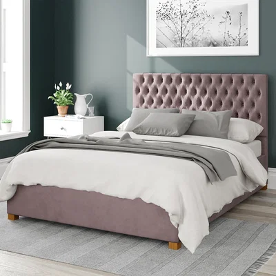 La Redoute Button Tufted Velvet Ottoman Storage Bed
