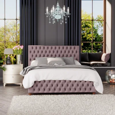 La Redoute Seren Velvet Ottoman Storage Bed
