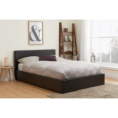 Oak&More Natalia Brown Double Ottoman Bed