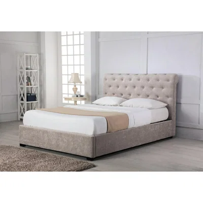 Oak&More Balmoral Stone Low End Scroll Ottoman Bed