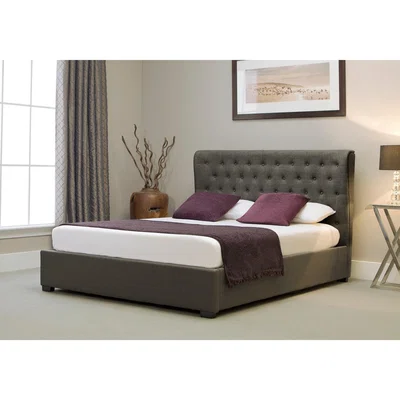 Oak&More Kensington Wing Grey Ottoman Bed