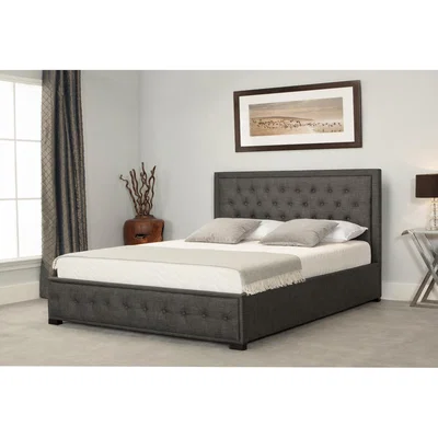 Oak&More Alison Grey Fabric Ottoman Bed