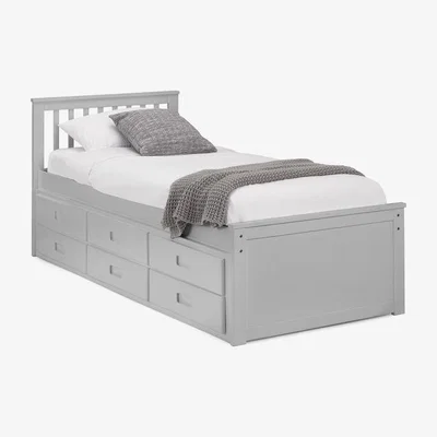 The Range Maisie Bed with Underbed and Drawers - Light Grey