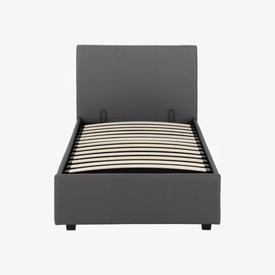 The Range Prado Plus Storage Bed PU Leather - Brown Faux Leather 4'6 Double