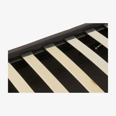 The Range Prado Plus Storage Bed PU Leather - Black Faux Leather 3' single