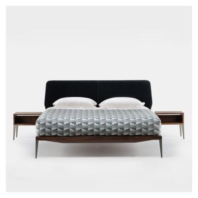 The Conran Shop Super King Size Bretton Bed in Danish Oiled Walnut & Taupe